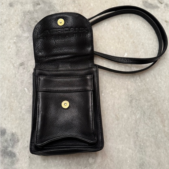 Americana by SHARIF Black Leather Crossbody Bag - Picture 3 of 9